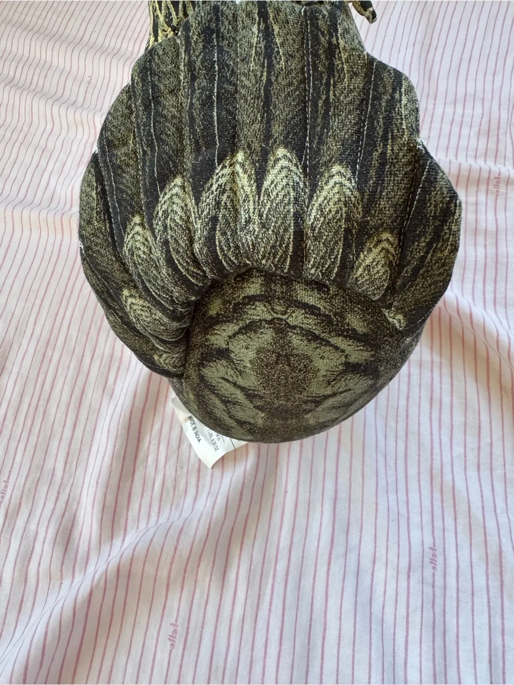 Chicken Hen-Shaped Accent Pillow beaded Decorative Pillow John Derian Like New